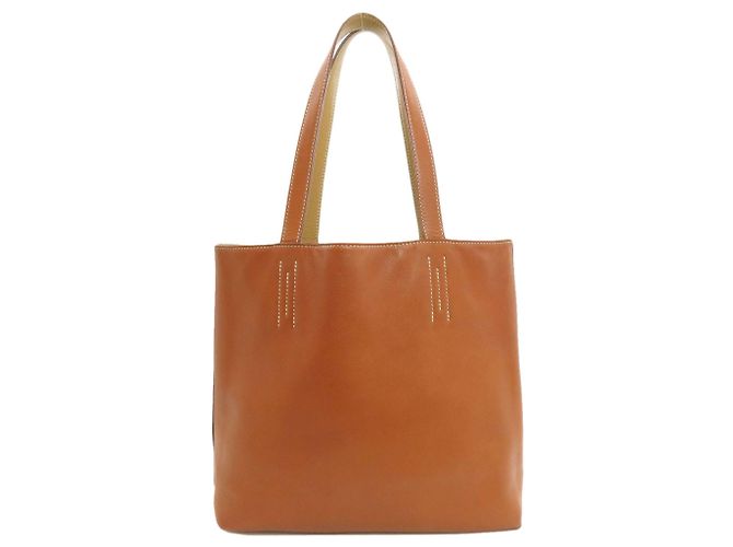 Hermès Borsa Tote Hermes Double Sens 28 in pelle Swift - vista 2