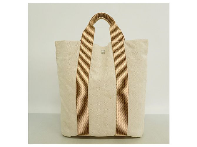 Hermès Hermes Fourre-Tout Cabas Canvas Tote Bag - vista 10