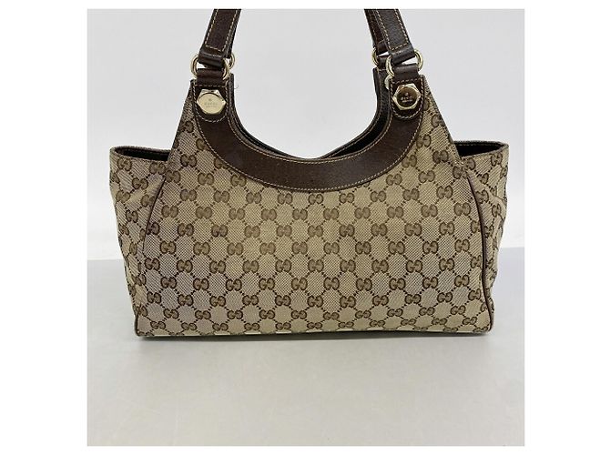 Borsa Tote Gucci beige e marrone - vista 12