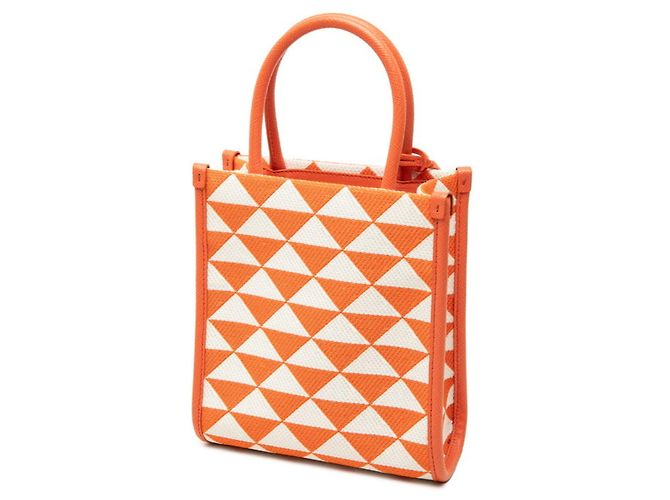 Mini borsa Prada con logo triangolare in metallo - vista 2