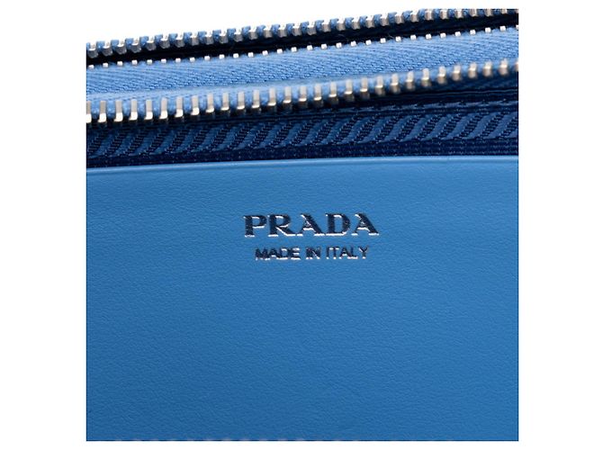 Borsa Prada in pelle Saffiano blu - vista 5