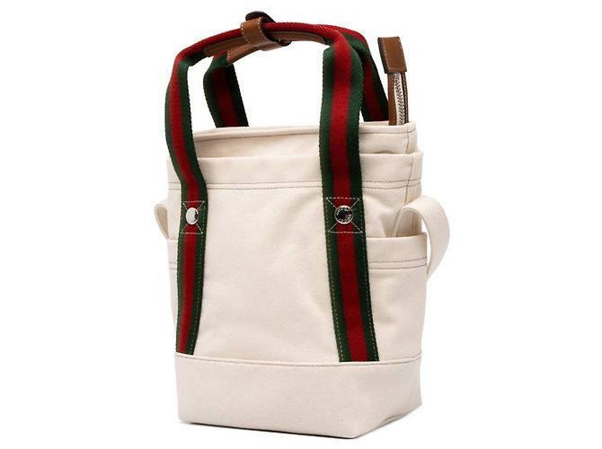 Borsa Gucci in tela e pelle - vista 2