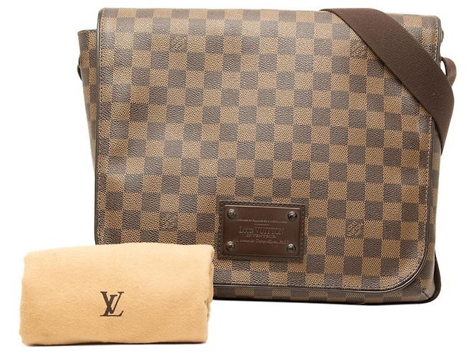 Borsa a Tracolla Louis Vuitton Damier Brooklyn MM - vista 7