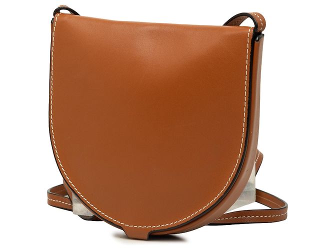LOEWE Borsa Heel Pouch Piccola in Pelle di Vitello Morbida Marrone - vista 2