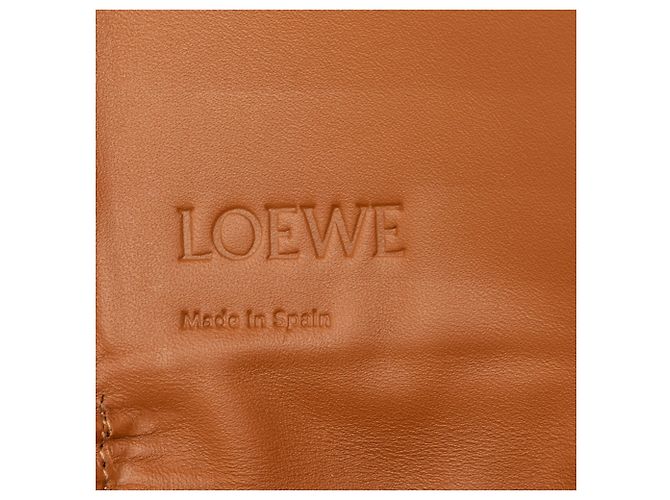 LOEWE Borsa Heel Pouch Piccola in Pelle di Vitello Morbida Marrone - vista 5