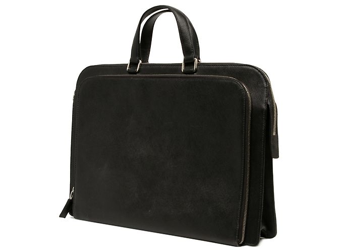 Prada Cartella da viaggio Portfolio in Saffiano nero - vista 3