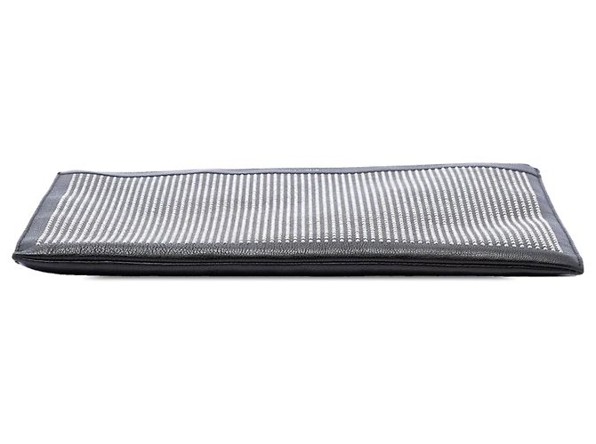 Autre Marque Clutch in pelle borchiata nera Saint Laurent - vista 3
