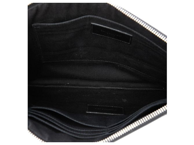 Autre Marque Clutch in pelle borchiata nera Saint Laurent - vista 4