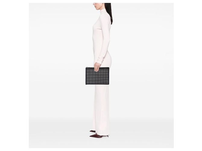 Autre Marque Clutch in pelle borchiata nera Saint Laurent - vista 6