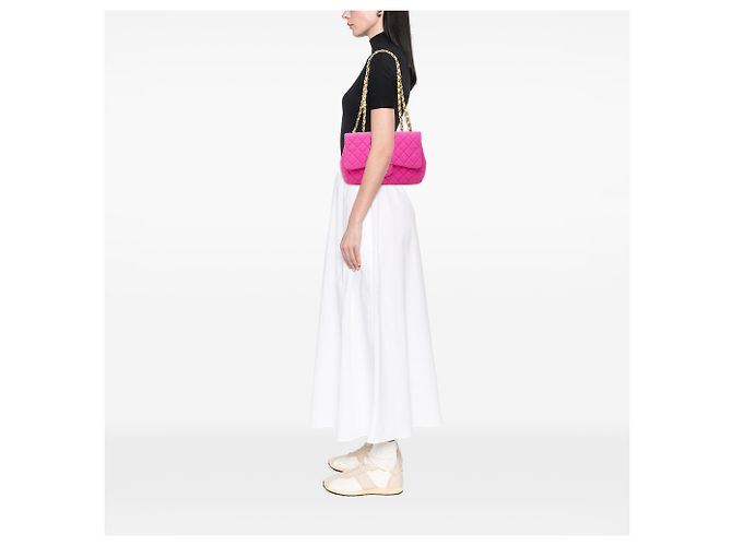 Chanel Pink Jumbo Classic Mesh Single Flap - vista 6