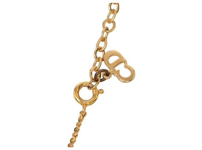 Collana Dior Gold Plated Strass CD Logo Pendant - vista 6
