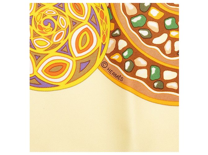 Hermès Yellow Reves D Escargots Seidentuch 90 - Ansicht 6