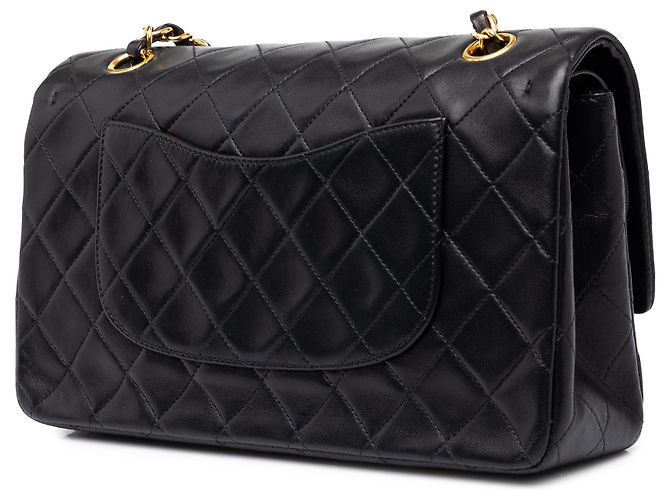 Chanel Black Medium Classic Lambskin Double Flap - vista 2