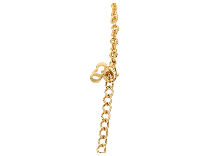 Collana Dior Gold con pendente logo placcato oro - vista 5