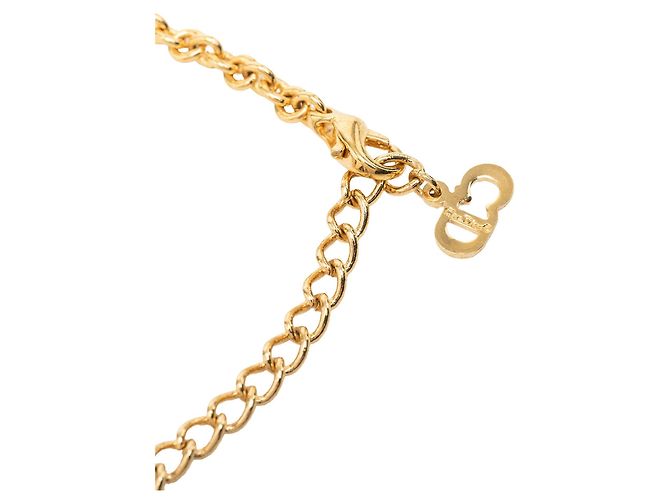 Collana Dior Gold con pendente logo placcato oro - vista 6