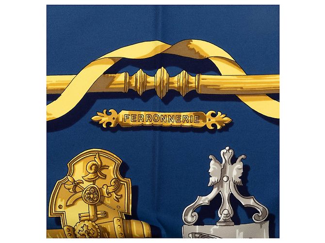 Hermès Blue Ferronnerie Seidentuch 90 - Ansicht 3