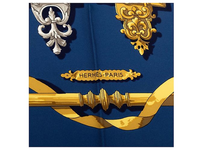 Hermès Blue Ferronnerie Seidentuch 90 - Ansicht 5
