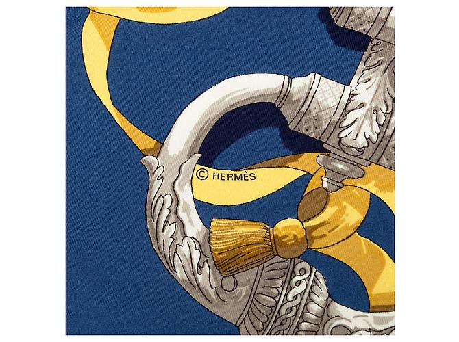 Hermès Blue Ferronnerie Seidentuch 90 - Ansicht 7
