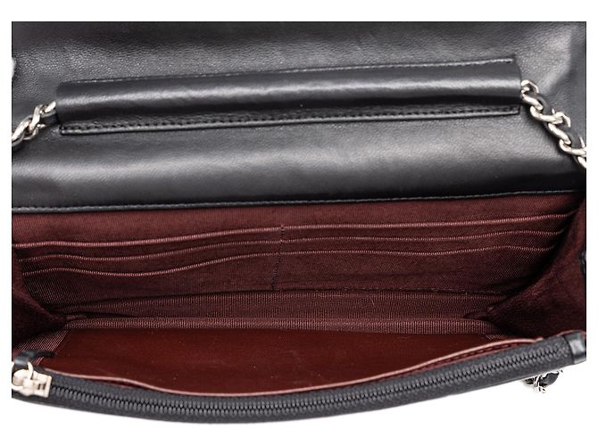 Portafoglio Chanel Black CC Quilted Lambskin Wallet On Chain - vista 4