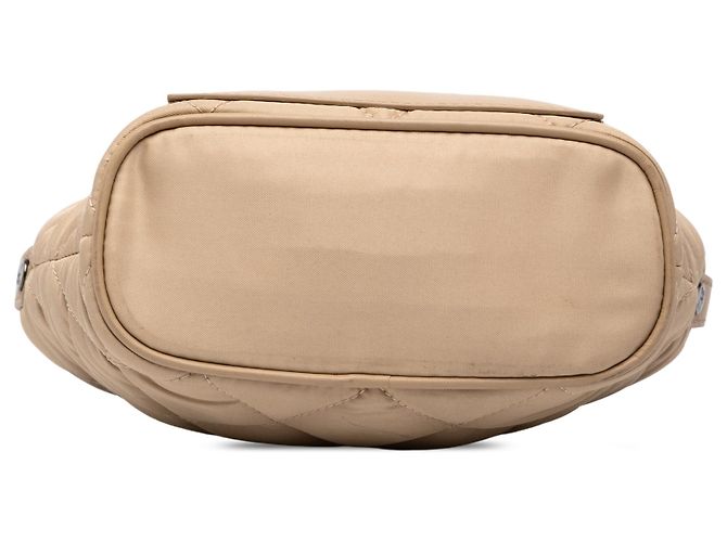 mala Burberry em nylon acolchoado bege - vista 3