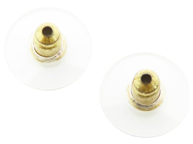 Orecchini a goccia Chanel Gold CC placcati in oro con perle sintetiche e strass - vista 5