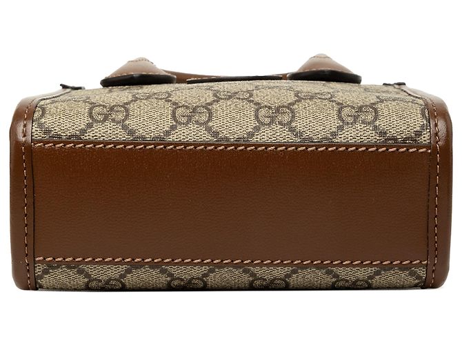 Borsa Gucci Beige Mini GG Supreme Interlocking G Satchel - vista 3