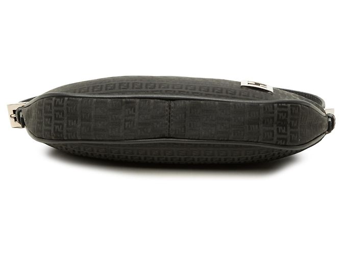 Borsa a tracolla Fendi in tela Micro Zucchino nera - vista 3