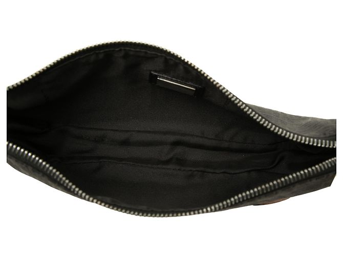 Borsa a tracolla Fendi in tela Micro Zucchino nera - vista 4