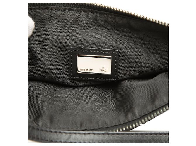 Borsa a tracolla Fendi in tela Micro Zucchino nera - vista 5