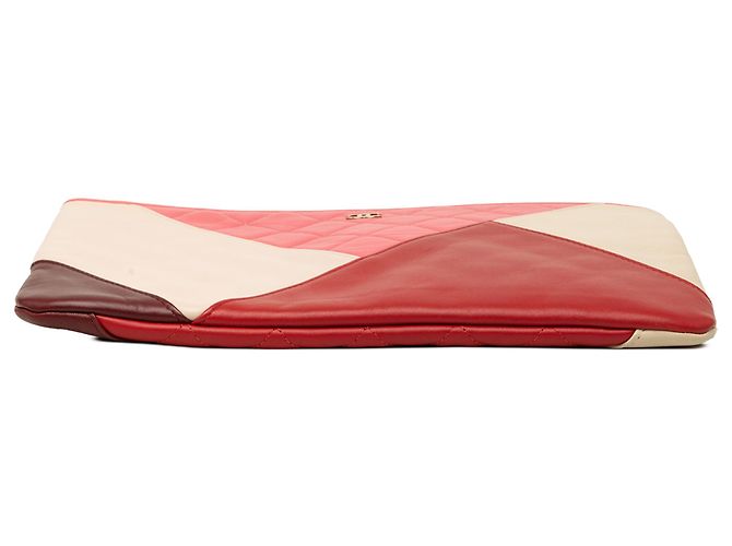 Chanel Case O Colorblock in pelle d'agnello matelassé rosa dimensione Medium - vista 3