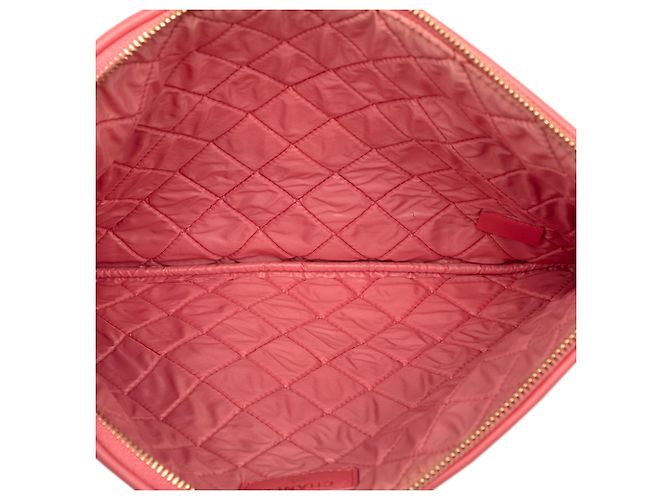 Chanel Case O Colorblock in pelle d'agnello matelassé rosa dimensione Medium - vista 4