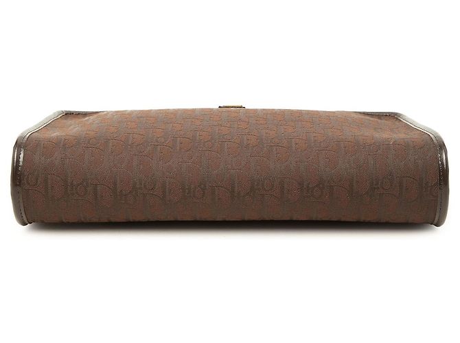 Clutch Dior Brown Diorissimo Trotter Canvas - vista 3