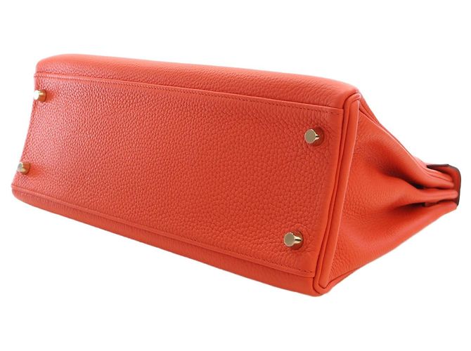 Hermès Orange Clemence Kelly II Retourne 32 - vista 12