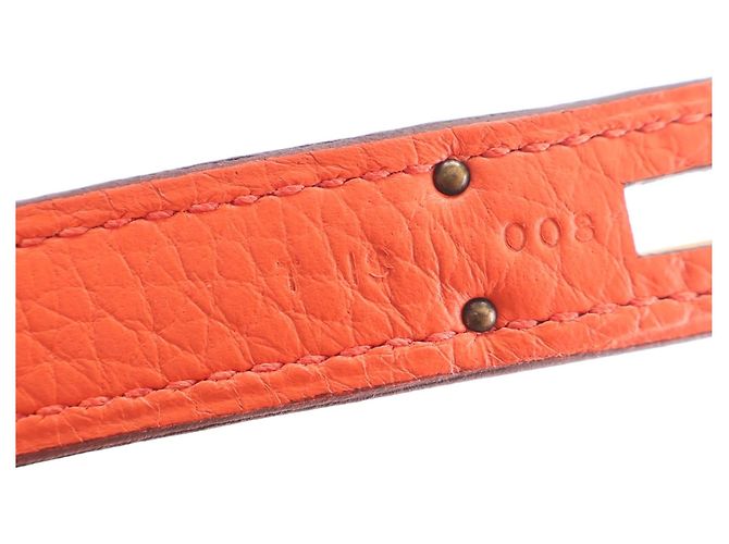 Hermès Orange Clemence Kelly II Retourne 32 - vista 6