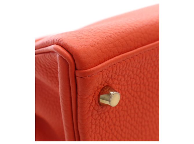 Hermès Orange Clemence Kelly II Retourne 32 - vista 9