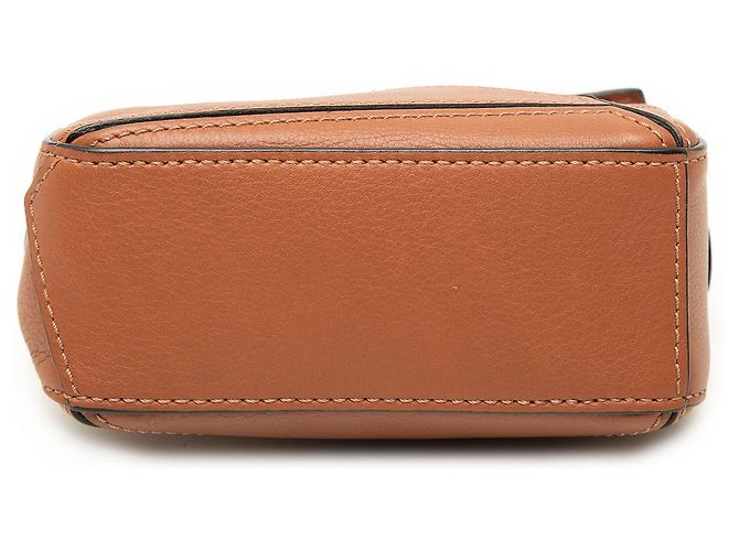 Borsa Puzzle Nano LOEWE in vitello marrone - vista 3