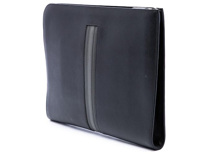 Portafoglio Prada Black Saffiano Zip Around - vista 2