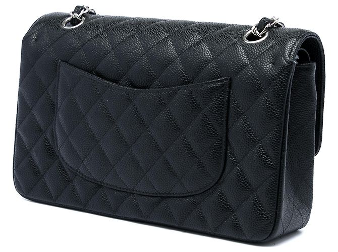 Chanel Black Medium Classic Caviar Double Flap - vista 2