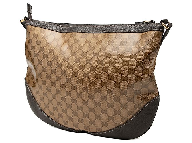 Gucci Borsa a Tracolla Mezzaluna Large GG Crystal Beige - vista 2