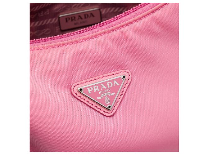 Re-Edition Prada Borsa a spalla Mini Tessuto Re Edition 2000 Rosa - vista 5