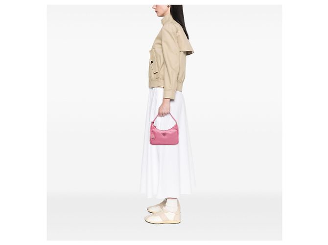Re-Edition Prada Borsa a spalla Mini Tessuto Re Edition 2000 Rosa - vista 6