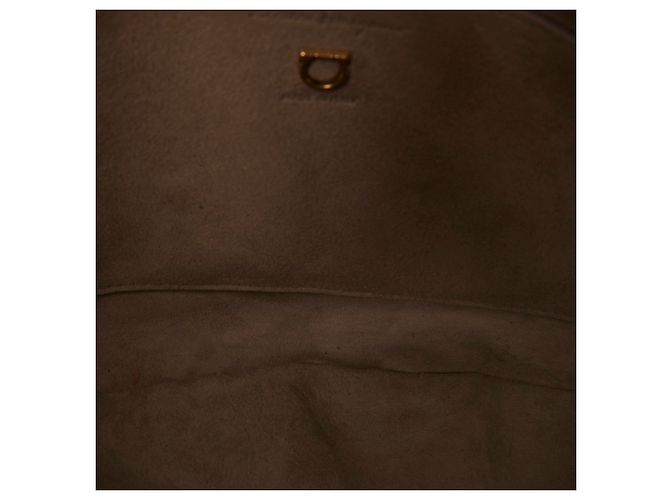 Salvatore Ferragamo Borsa Hobo Ferragamo in pelle marrone Maxi Gancio - vista 4