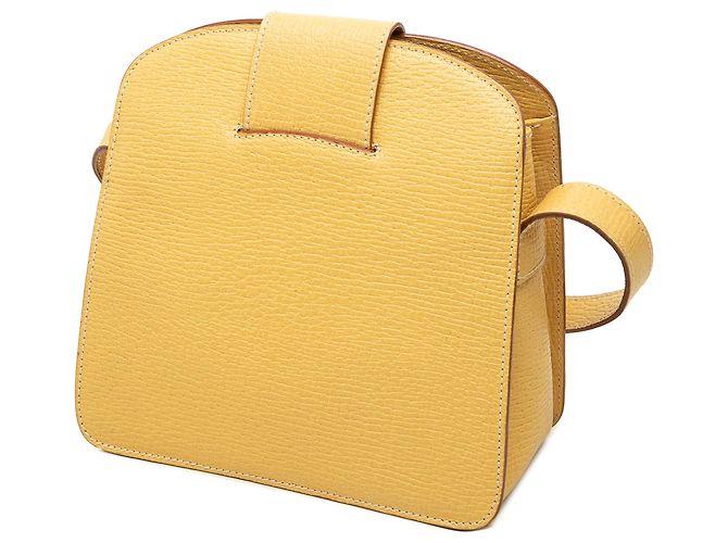Borsa a tracolla LOEWE in pelle gialla con chiusura a rotazione - vista 2