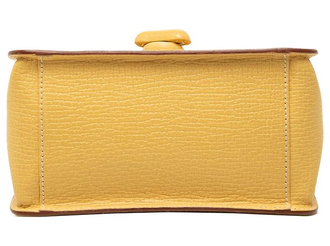 Borsa a tracolla LOEWE in pelle gialla con chiusura a rotazione - vista 3