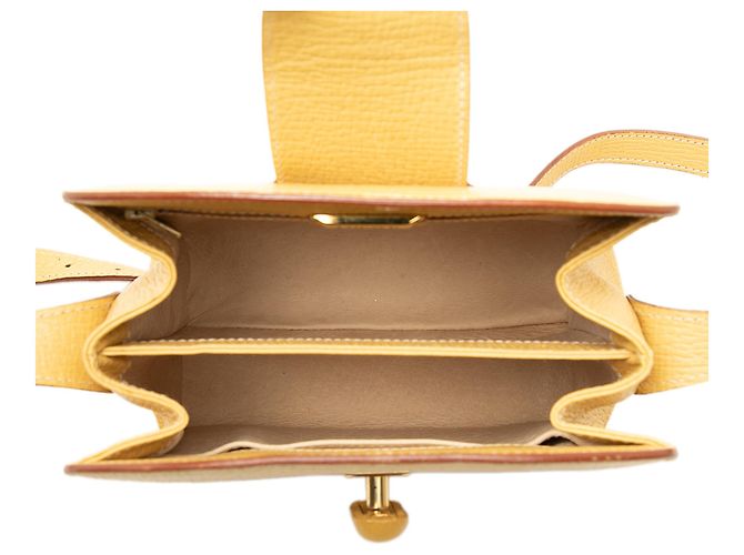 Borsa a tracolla LOEWE in pelle gialla con chiusura a rotazione - vista 4