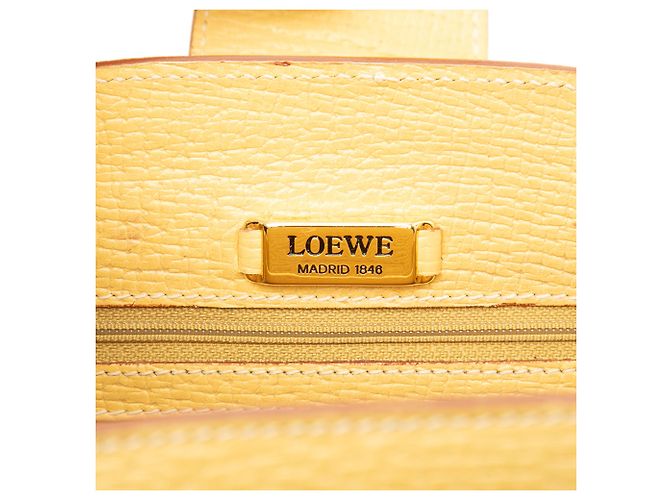 Borsa a tracolla LOEWE in pelle gialla con chiusura a rotazione - vista 5