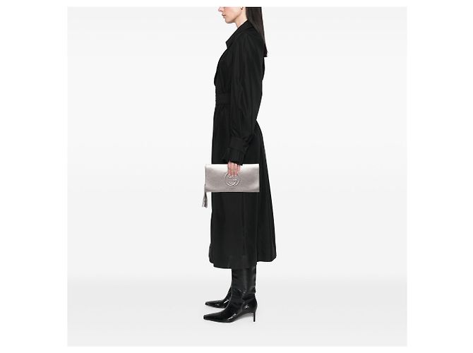 Clutch Soho Disco Gucci in pelle di vitello metallizzata oro - vista 6