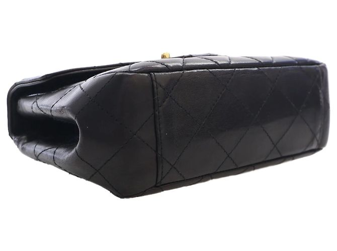 Chanel Black Quilted Lambskin Top Handle Envelope Flap - vista 10