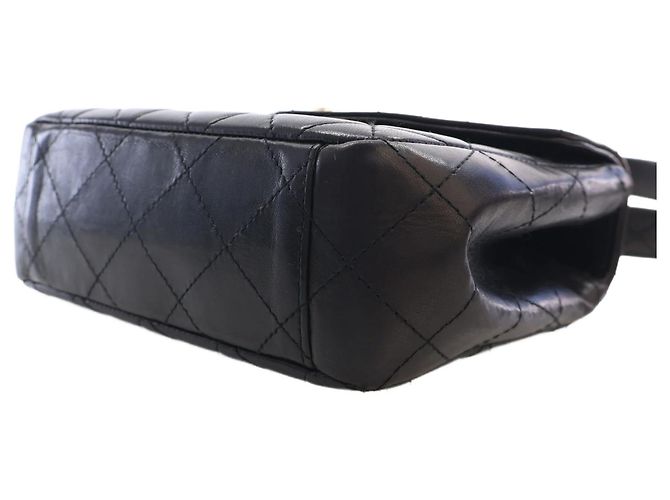 Chanel Black Quilted Lambskin Top Handle Envelope Flap - vista 15