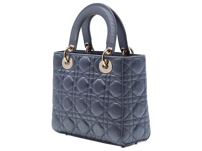 Dior Blue Small Satin Cannage My ABCDior Lady Dior - vista 2